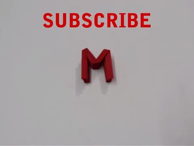 Origami Letter 'M' by Ashvini