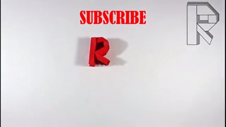 Origami Letter 'R' by Ashvini