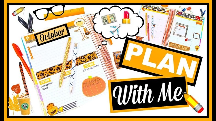 Plan With Me Erin Condren Planner | October 2016 + PLANNER HACKS!