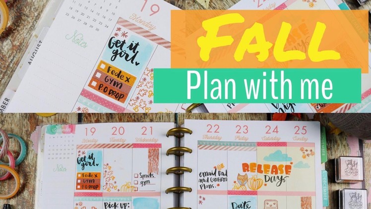 Plan with me  | Stamping & Watercolors| Happy planner