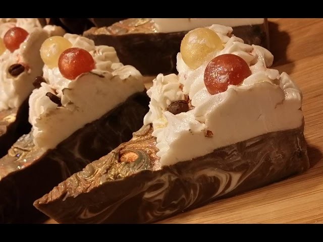 "Coffee" Cake Cold Process Christmas Soap Making