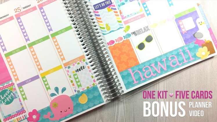 One Kit – Five Cards | Doodlebug Design | Bonus: Plan with Me Planner Video