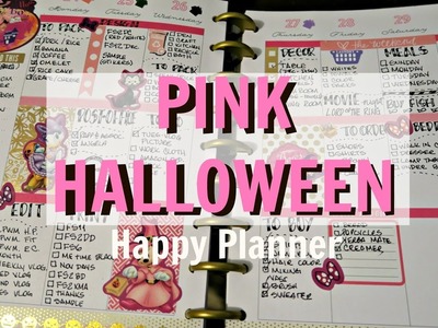 Pink Halloween in my Happy Planner