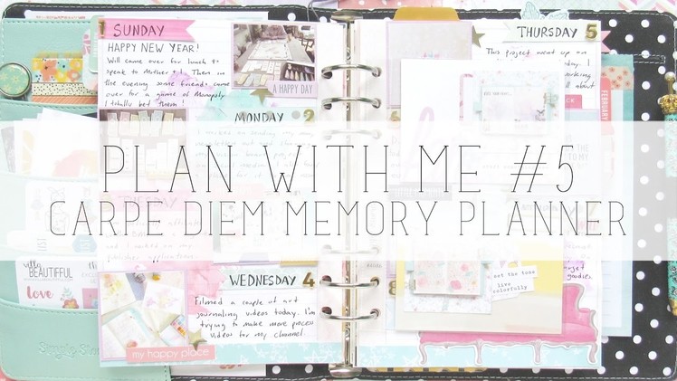 Plan with me #5:  memory planning in my carpe diem  planner