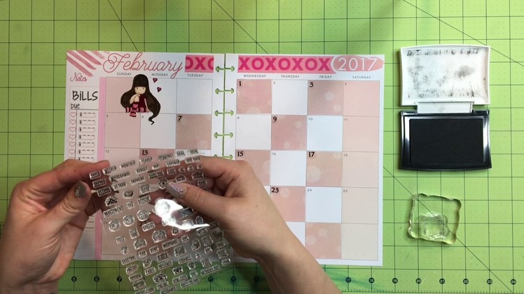 Plan With Me: February Monthly Lay Out Using Happy Planner With Stickers, Stamps And Washi