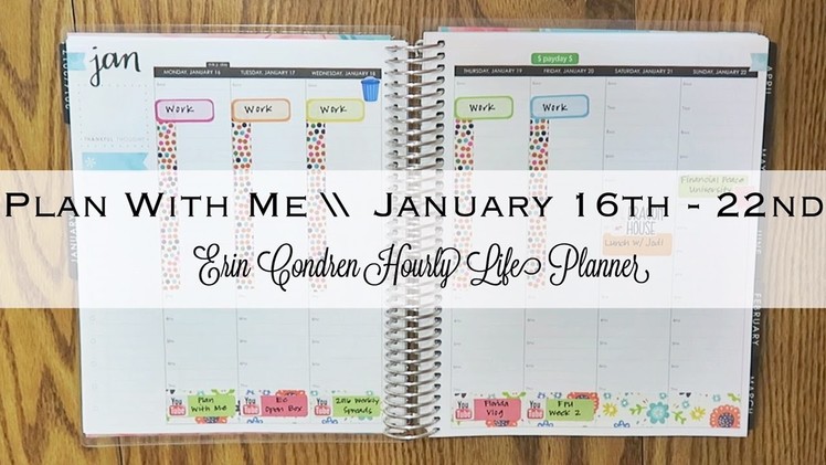 Plan With Me | January 16th - 22nd | Erin Condren Hourly Life Planner