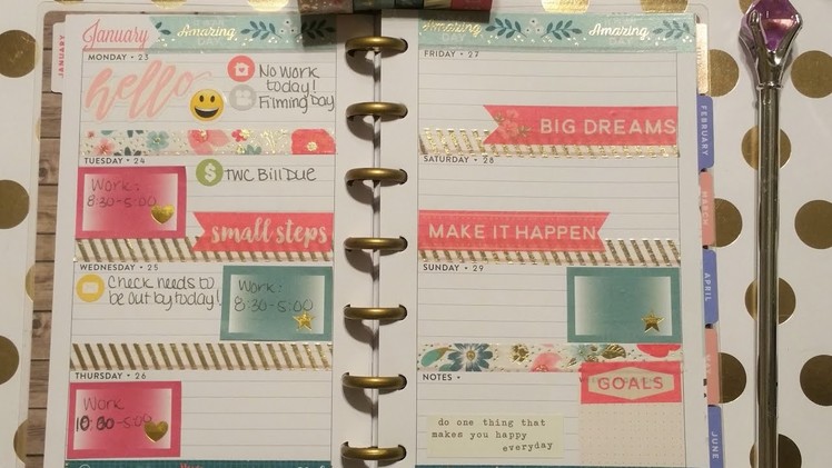 Plan With Me! | No etsy or Mambi Stickers | Mini happy planner
