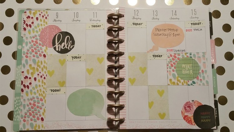 Plan With Me! | NO STICKER NO WASHI | The Happy Planner