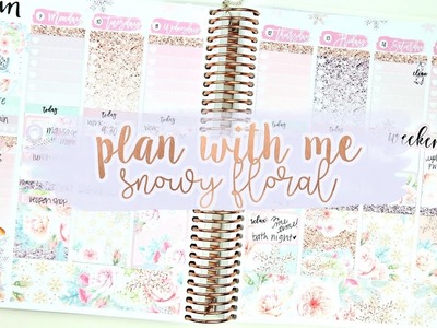 Plan with Me: Snowy Floral ft. The Sweet Planner!