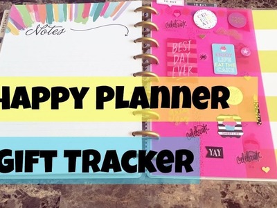 Planner Gift Tracker. Happy Planner