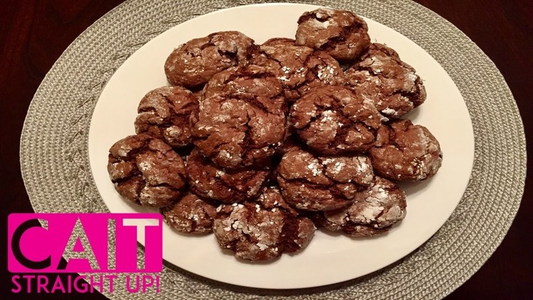 Chocolate Crinkle Cookies Recipe | Easy Christmas Cookies | Cait Straight Up