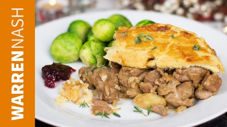 Christmas Dinner Pie Recipe - Tasty Turkey & Pork Filling - Recipes by Warren Nash