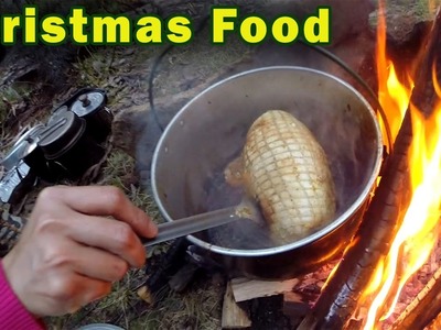 Christmas Food Cooked in a Campfire