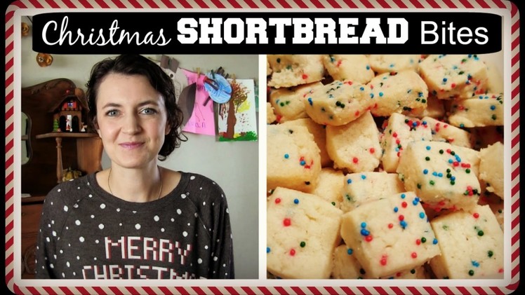 Christmas Funfetti Shortbread Bites | Cookie Collab!