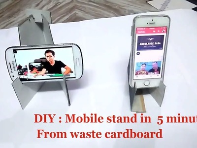 DIY craft Mobile phone Stand for Desk|How to make mobile phone holder stand  display holder