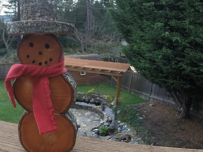 DIY - How to Make a Log Snowman Christmas Decoration