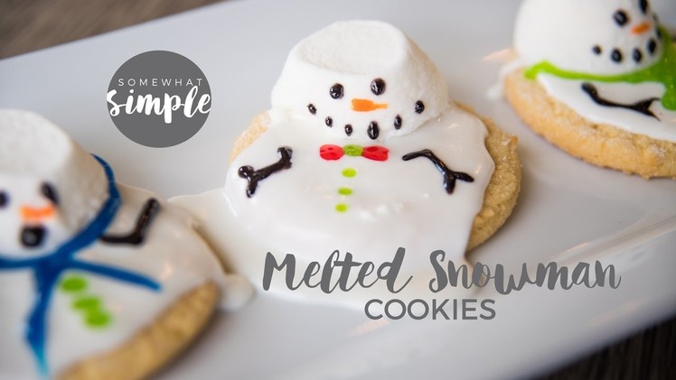 Easy To Make Melted Snowman Christmas Cookies