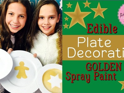 Edible GOLDEN Plate DECORATION for Christmas | Pink Pie Factory | Lara-Marie | X-MAS Food Hack