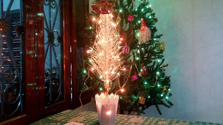 How To Made Christmas Tree using Plastic Bottle - Xmas Decoration
