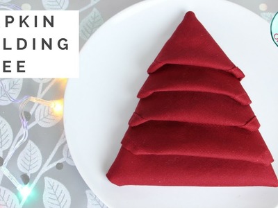 Napkin Folding Tutorial - Christmas Tree Napkin Fold - EASY Folding for Dinner Tables @OrigamiTree