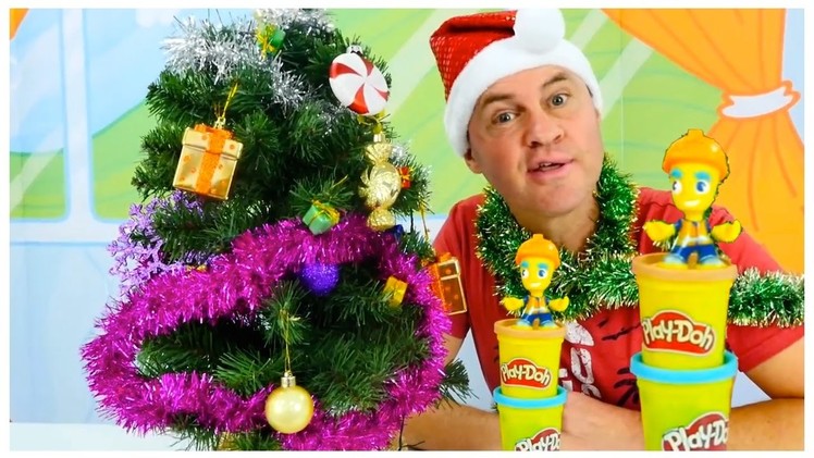 Orbeez Christmas! - Fishing for Gifts with Play-Doh Man's Christmas Tree! Videos for kids
