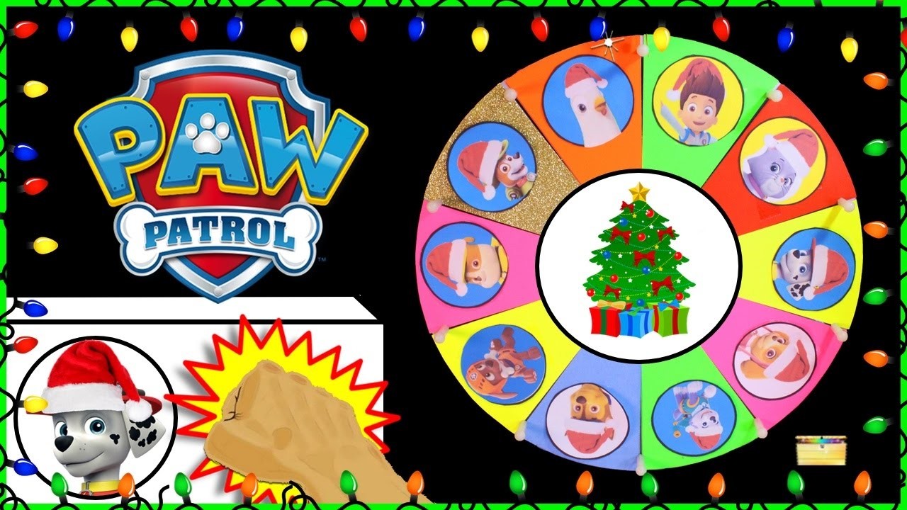 PAW PATROL Spin the Wheel Game "Christmas Naughty or Nice" Surprise Toys XMAS Kids Games