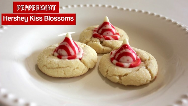 Peppermint Hershey Kiss Blossoms: An Easy Christmas Sugar Cookie Recipe