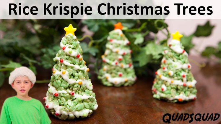 Rice Krispie Christmas Trees for Kids - Kitchen Adventures with Ethan