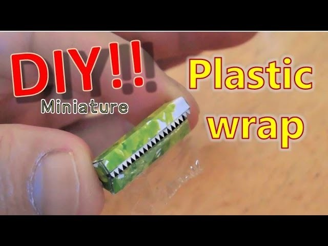 ミニ サランラップの作り方☆ Miniature doll plastic wrap (actually works) tutorial DIY