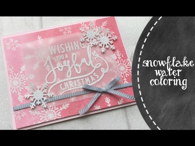 Using Embossing Powder To To Create A Pink Christmas Snowflakes