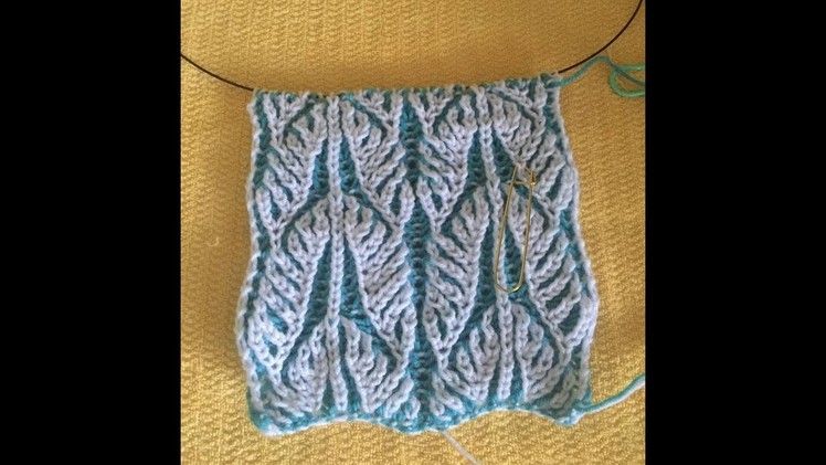 Brioche sal, uputstvo, drugi deo. Two color Brioche scarf- Knitting Pattern, part 2