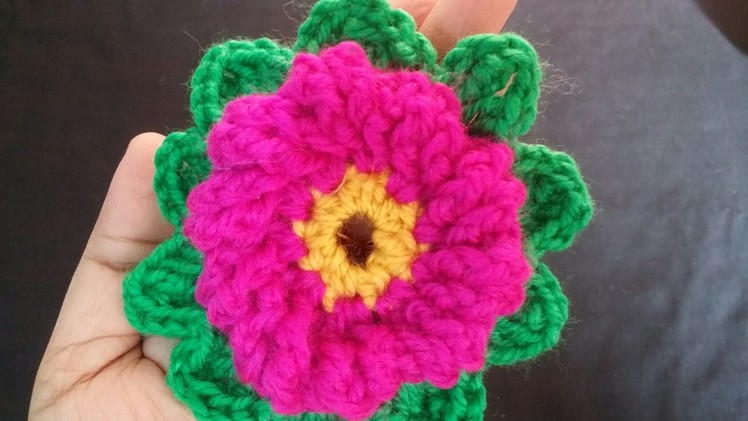 Crochet velvety flower tutorial