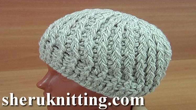 Crocheted 3D  Beanie Hat Tutorial 168 Crochet Puff Stitch