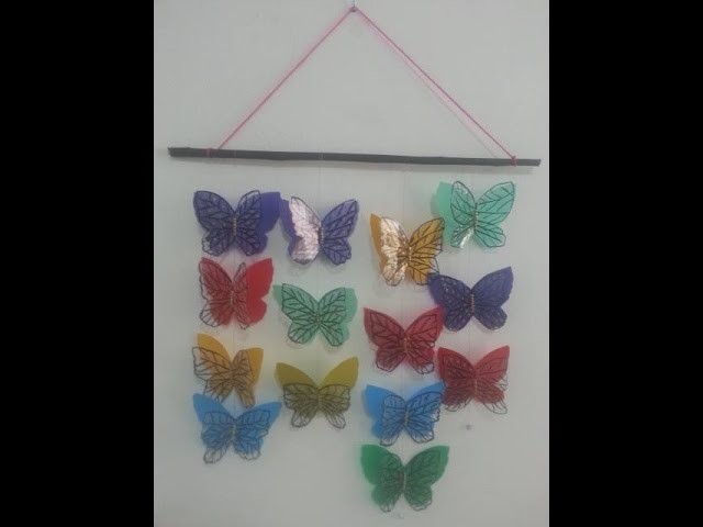 DIY Crafts - Home Decor - How to Make Handmade Butterflies with Plastic Sheets + Tutorial !