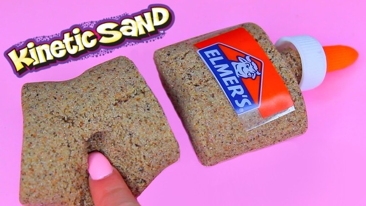 DIY How To Make 'Kinetic Sand Elmer's Glue' Learn Colors Slime Foam Clay Icecream
