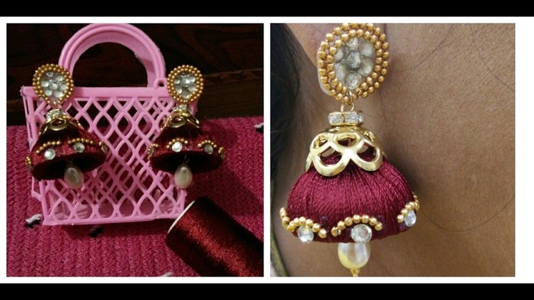 DIY how to make silk thread earring