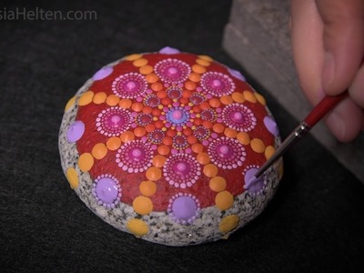 DIY How to paint a mandala Stone