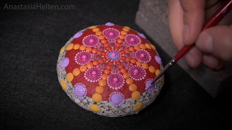 DIY How to paint a mandala Stone