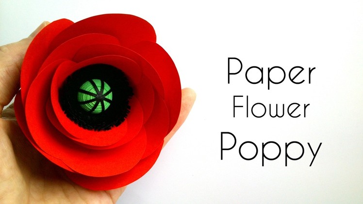 DIY Paper Poppy Flower - Paper Flower Tutorial - Craft Tutorial