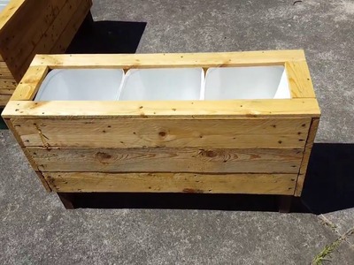 DIY recycled jug and pallet planters