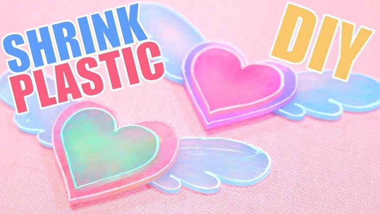 DIY Shrink Plastic Angel Wing Heart Tutorial {Shrinky Dinks!}