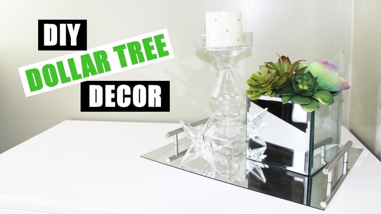 DOLLAR TREE DIY Room Decor Dollar Store DIY Mirrored Faux Succulent Garden DIY Mirror Decor