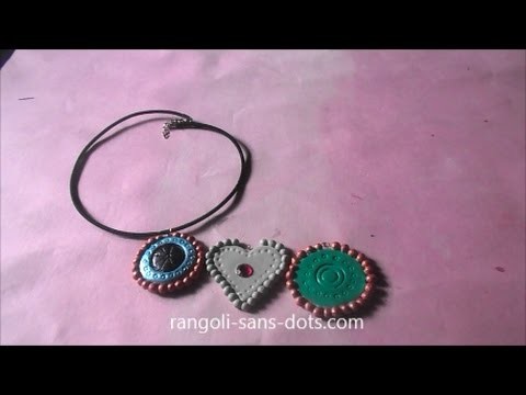 Easy Clay craft | pendant making for necklace | jewelry tutorial