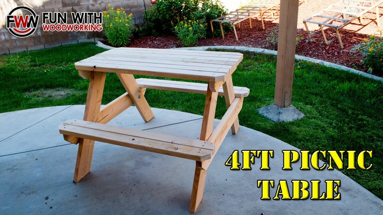 How to build a 4ft picnic table