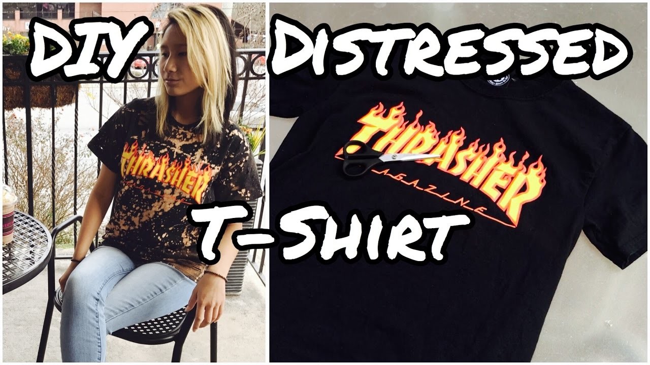 How To Diy Vintage Distressed T Shirt Tumblr Inspired