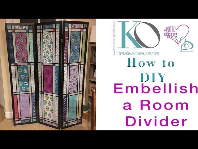 How to Embellish a Room Divider with Yarn Fabric Knitting Crochet and Sewing