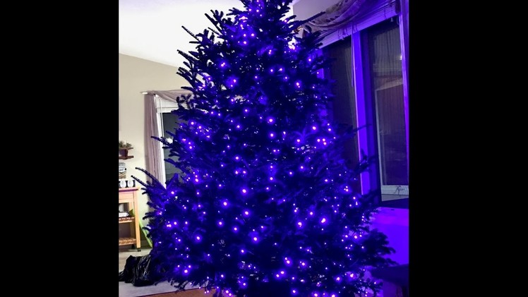 How to Install Christmas tree lights - purple 5mm