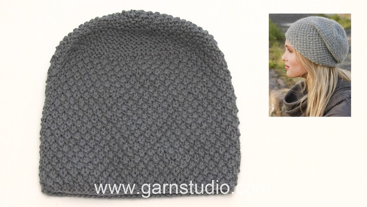 How to knit the hat in DROPS 150-40