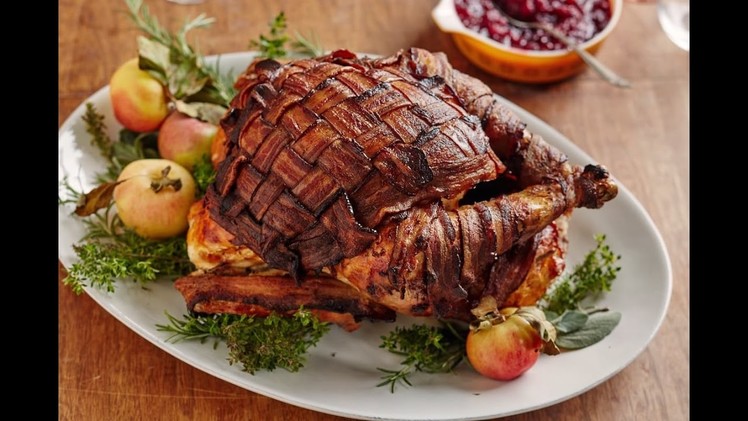 How To Make a Bacon-Wrapped Turkey - Duc's Kitchen