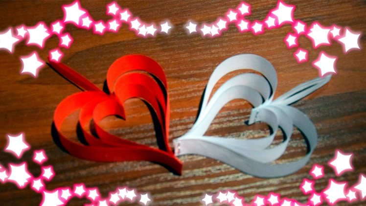 How to make a heart out of paper with their hands (decoration)